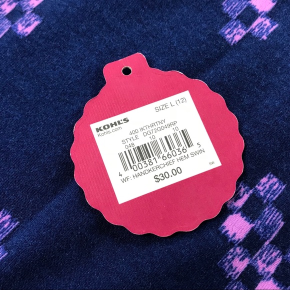 NWOT SO Girls Strappy Casual Sun Dress Blue w/Pixilated Heart print - Picture 5 of 7